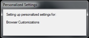 Personalized Settings dialog